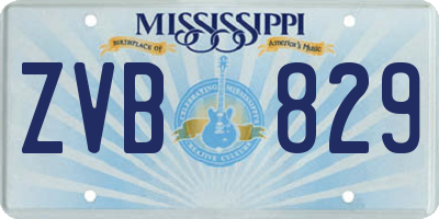 MS license plate ZVB829