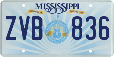 MS license plate ZVB836