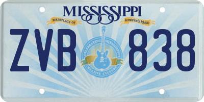 MS license plate ZVB838