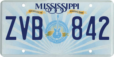 MS license plate ZVB842