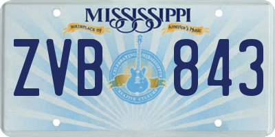 MS license plate ZVB843