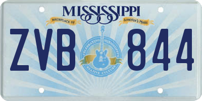 MS license plate ZVB844