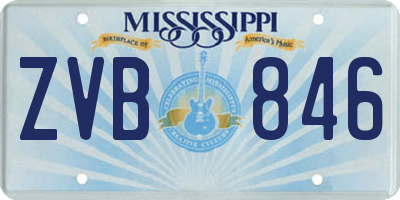 MS license plate ZVB846