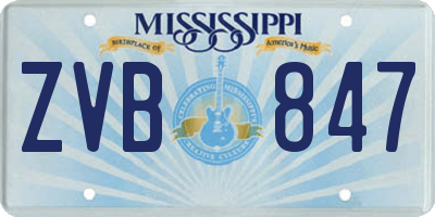MS license plate ZVB847