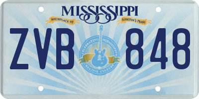 MS license plate ZVB848