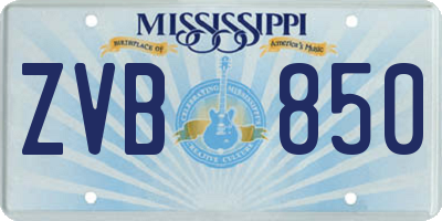 MS license plate ZVB850