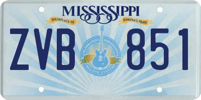 MS license plate ZVB851