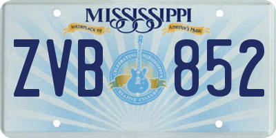 MS license plate ZVB852