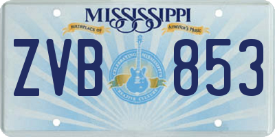 MS license plate ZVB853