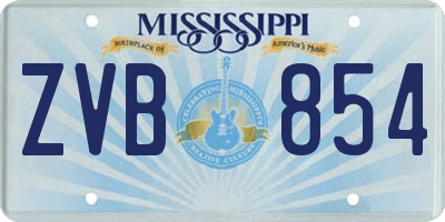 MS license plate ZVB854