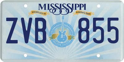 MS license plate ZVB855