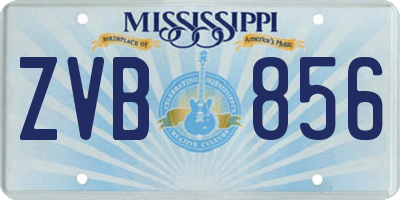 MS license plate ZVB856