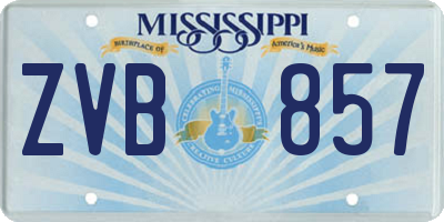 MS license plate ZVB857