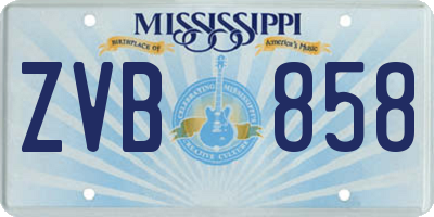 MS license plate ZVB858