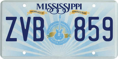 MS license plate ZVB859