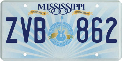 MS license plate ZVB862