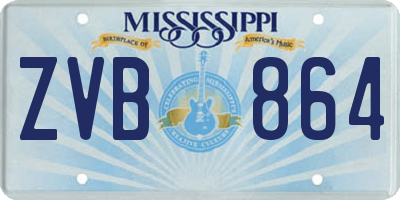 MS license plate ZVB864