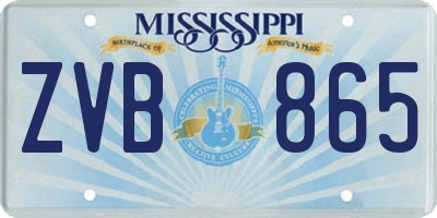 MS license plate ZVB865
