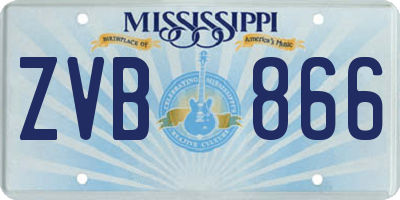 MS license plate ZVB866
