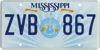 MS license plate ZVB867