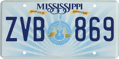MS license plate ZVB869
