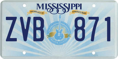 MS license plate ZVB871