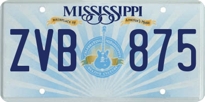 MS license plate ZVB875