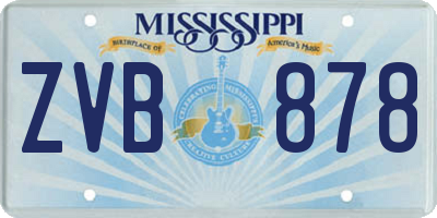 MS license plate ZVB878