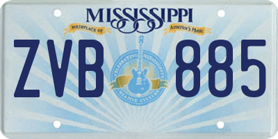 MS license plate ZVB885