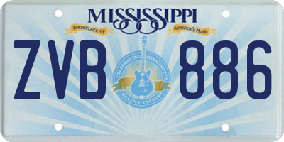 MS license plate ZVB886