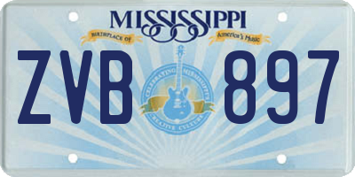 MS license plate ZVB897