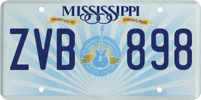 MS license plate ZVB898
