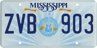 MS license plate ZVB903