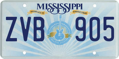 MS license plate ZVB905