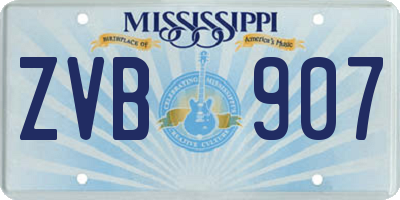 MS license plate ZVB907