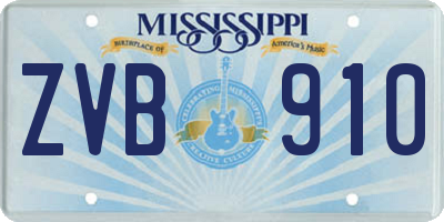 MS license plate ZVB910