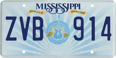 MS license plate ZVB914