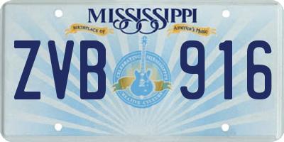 MS license plate ZVB916