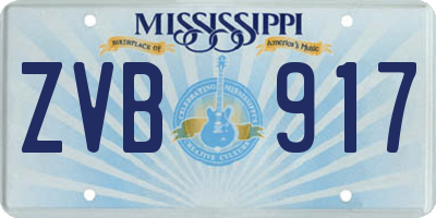 MS license plate ZVB917