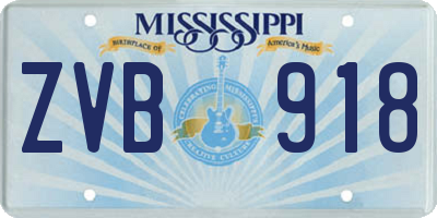 MS license plate ZVB918