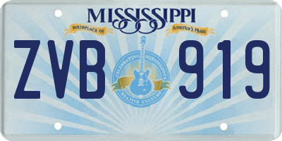 MS license plate ZVB919
