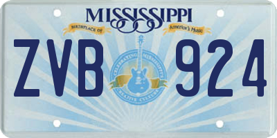 MS license plate ZVB924