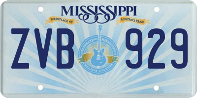 MS license plate ZVB929