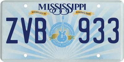 MS license plate ZVB933