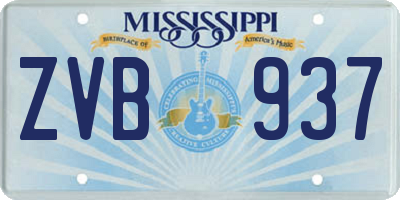 MS license plate ZVB937