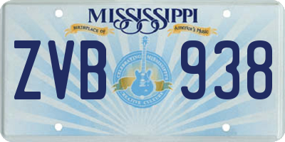 MS license plate ZVB938