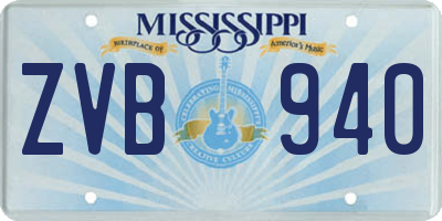 MS license plate ZVB940