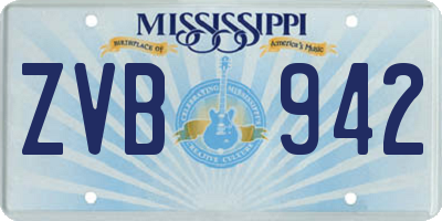 MS license plate ZVB942