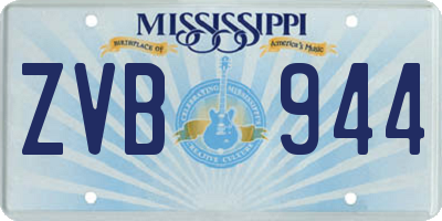 MS license plate ZVB944