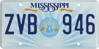 MS license plate ZVB946